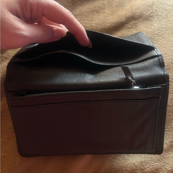 CHANEL Black Leather Camellia Bifold Wallet - Picture 9 of 11